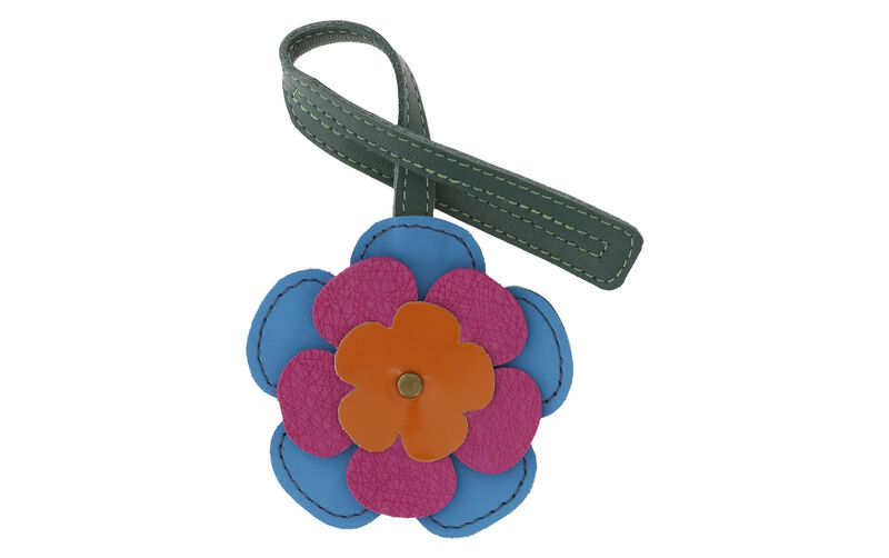Bright Multi Daisy Bag Charm, , large